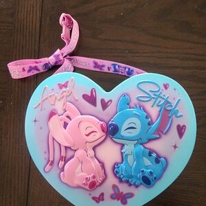 Heart-Shaped Angel and Stitch Popcorn Bucket